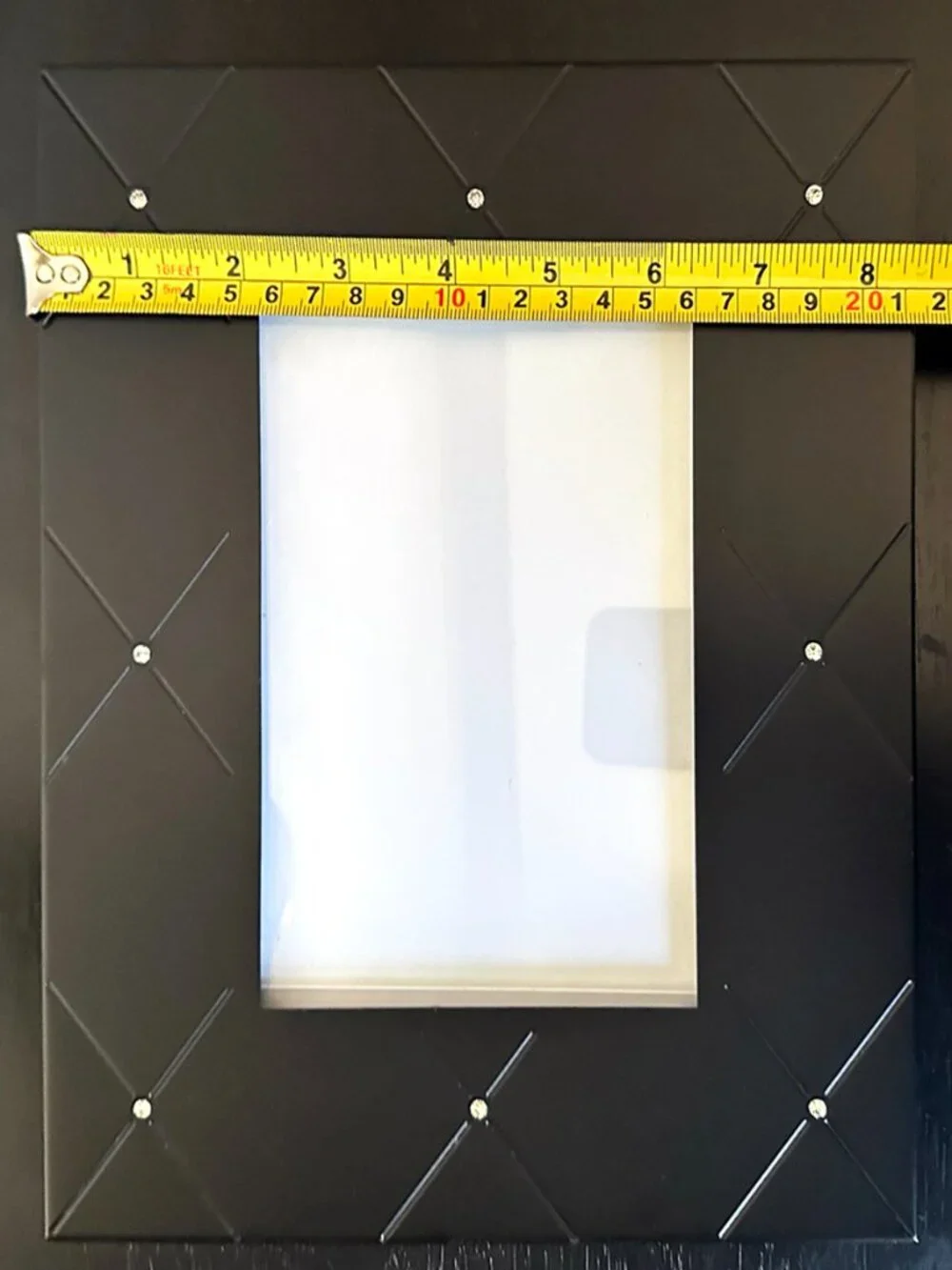 Black Metal 5x7 Picture Frame Genuine Austrian Crystals Sheffield Home NWOT